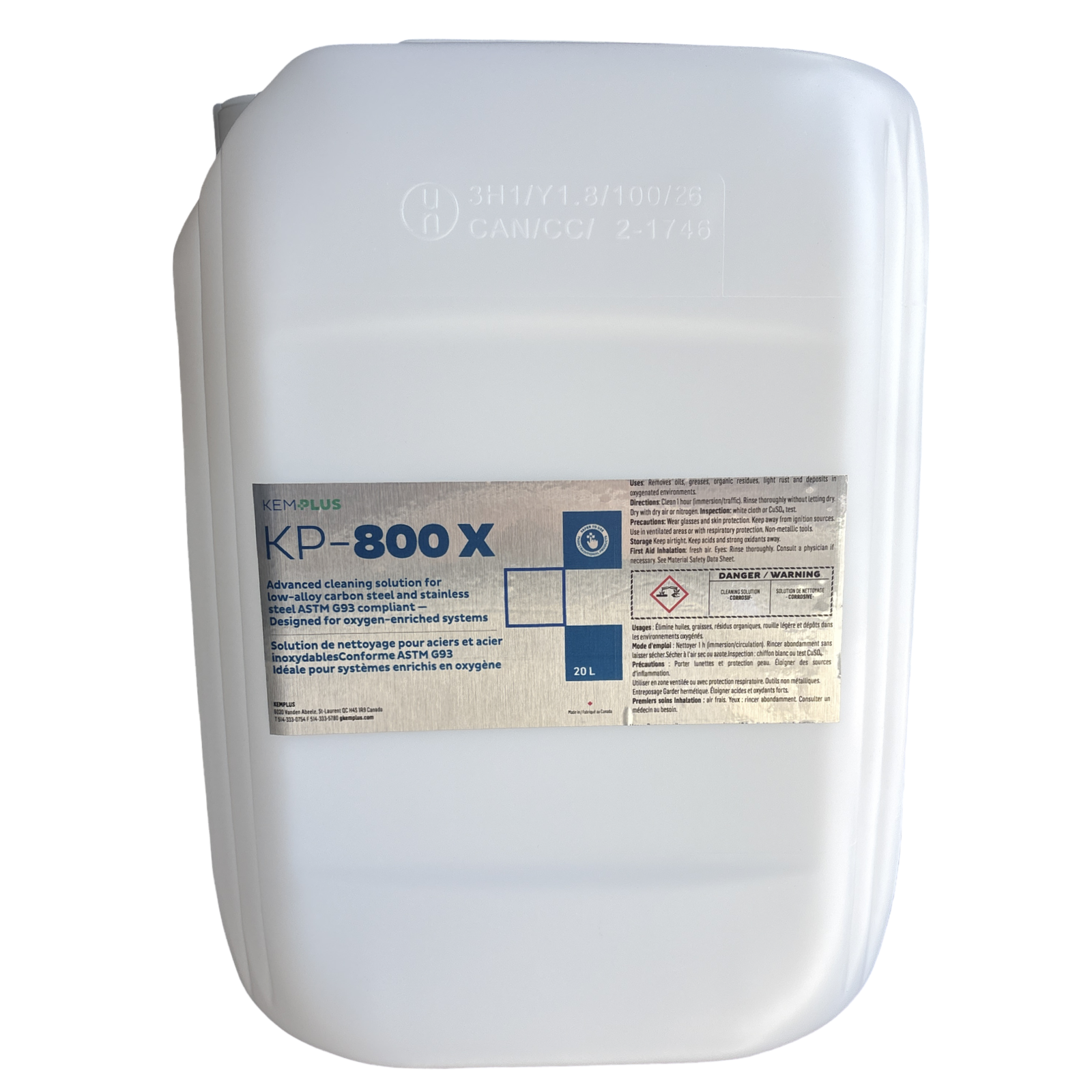 KP-800x Cleaner for Oxygen Systems and Stainless Steel Piping | Organic Residue Removal According to ASTM G93 – KP-800x