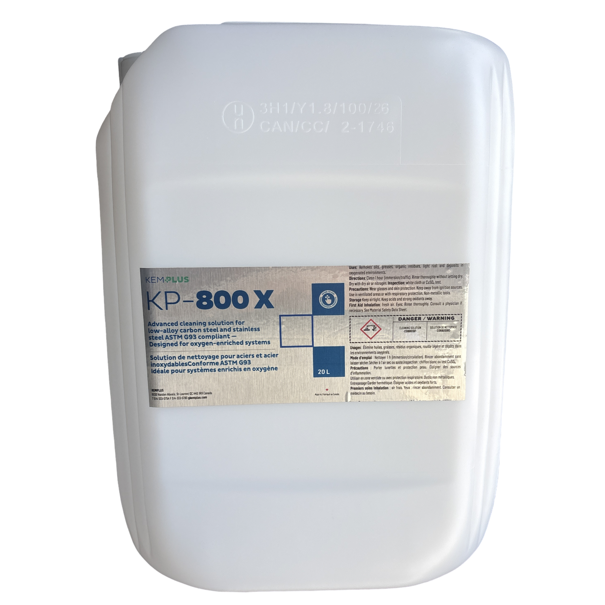KP-800x Cleaner for Oxygen Systems and Stainless Steel Piping | Organic Residue Removal According to ASTM G93 – KP-800x